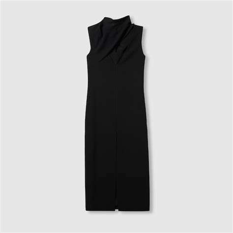 gucci sable dress|Acetate viscose sable dress in black .